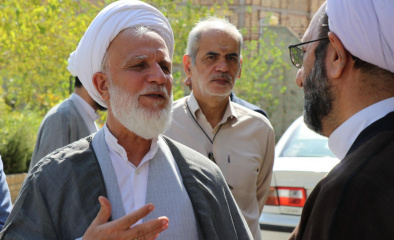 بازدید آیت‌الله محمدی عراقی، مسئول دفتر مقام معظم رهبری در قم از پژوهشگاه حوزه و دانشگاه